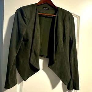 Michel Suede Jacket Olive Green Size Large (fits like a medium to me)